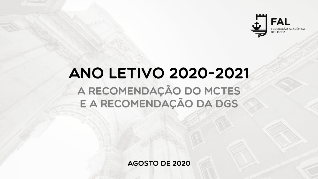 A Recomendação do MCTES e a Recomendação da DGS para o Ano Letivo 2020-2021